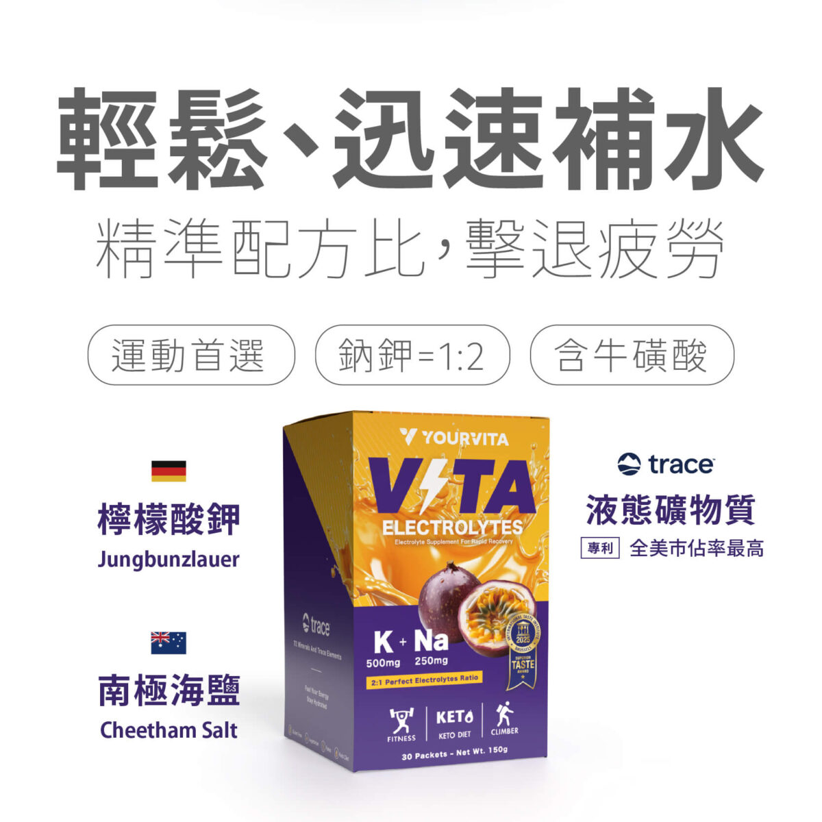 VITA 機能型電解質粉 百香果口味：圖片 3